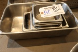Times 6 - Misc. sized stainless inset pans - no lids
