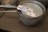 Times 4 - 3 - 8 quart sauce pans - no lids