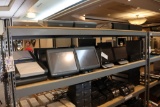 Large lot to go - 3 shelves of misc. POS system parts - Monitors, slip prin