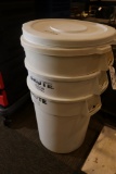 Times 3 - Rubbermaid 32 gallon brute barrels with lids