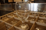 Times 48 - Water goblets with dish boxes & cart