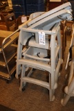 Times 2 - Rubbermaid grey portable plastic high chairs with trays