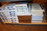 Large lot of packaged white office printer paper