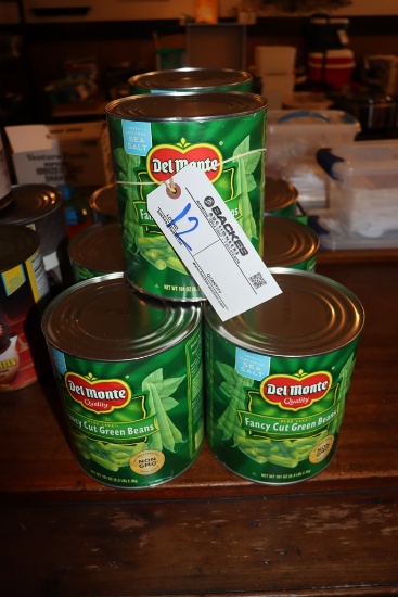 Times 8 - cans of Del Monte Fancy Cut Green beans