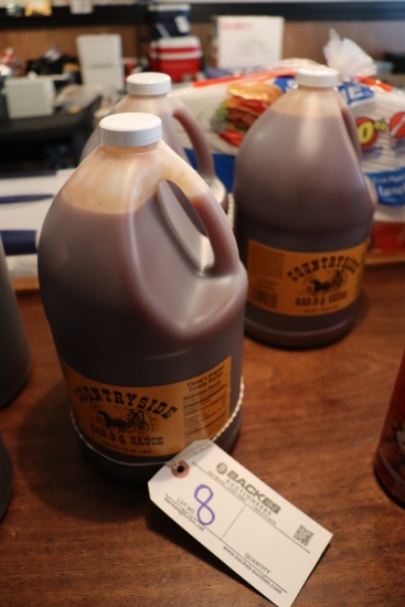 Times 3 - gallons of Country Side BBQ sauce