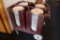 Maroon portable poly plate cart - plates not included