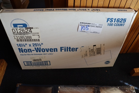 3/4 Case of 16.5" x 25.5" non woven filter sheets