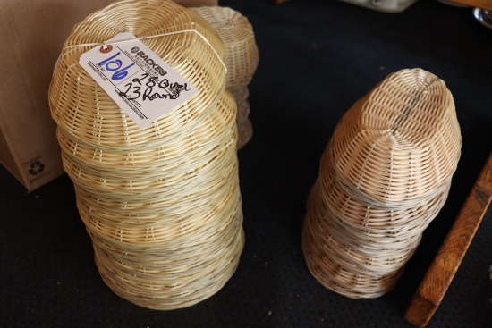 All to go - 51 wicker food baskets - 28 oval & 23 round