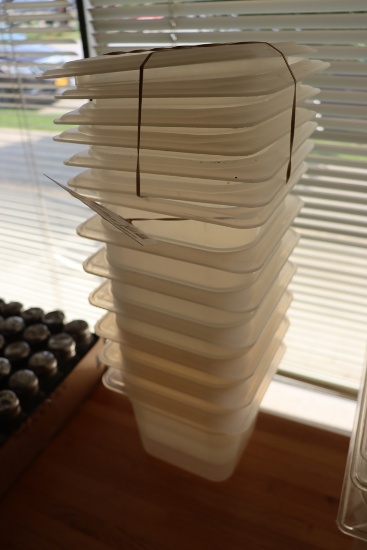 Times 7 - 1/6 x 6" acrylic inset pans with 6 lids