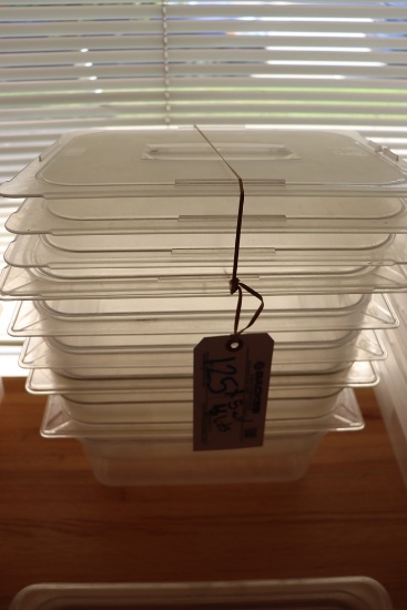 Times 5 - 1/2 x 6" acrylic inset pans with 4 lids