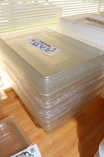 Times 4 - 12" x 20" x 5" food storage containers with 4 lids