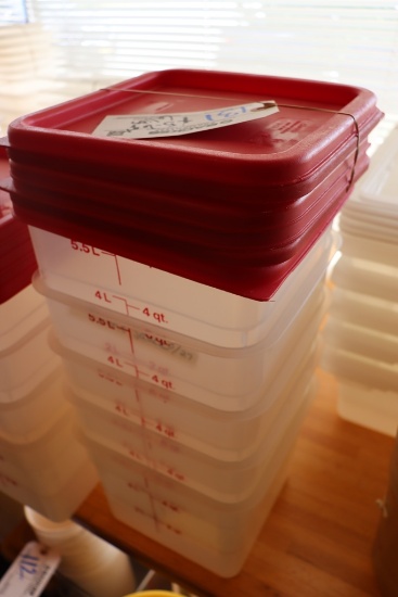 Times 5 - 6 qt. food storage containers with lids