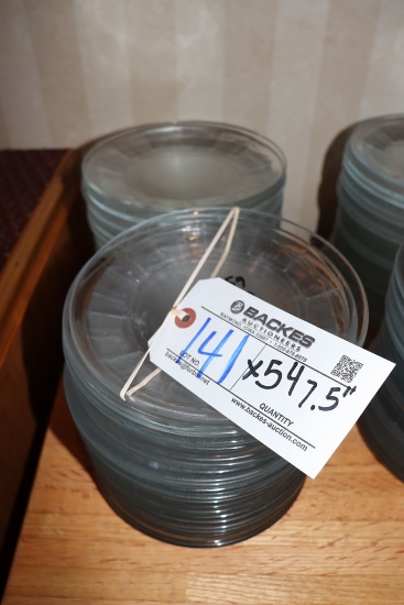 Times 54 - 7.5" Round glass salad plates