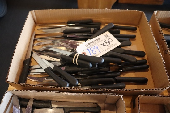 Times 50 - black handled steak knives