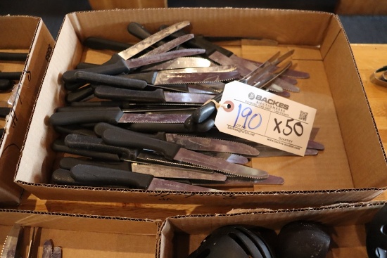Times 50 - black handled steak knives