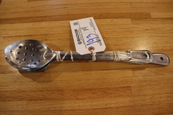 Times 4 - perforated stainless service spoons