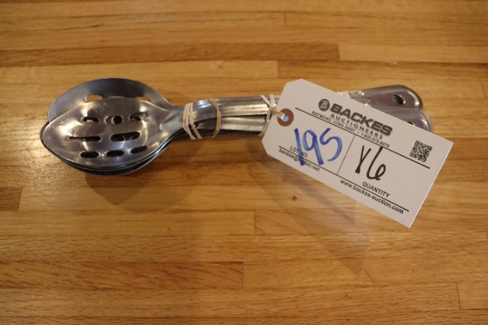 Times 6 - slotted stainless service spoons