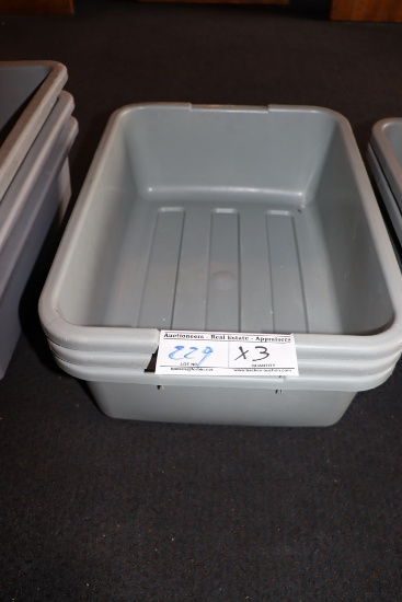 Times 3 - gray bussing boxes