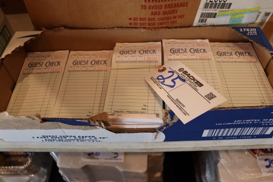 1/2 Case of guest check books