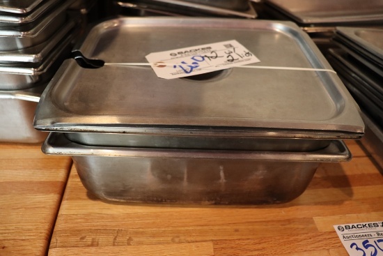 Times 2 - 1/2 x 4 stainless insets with lids