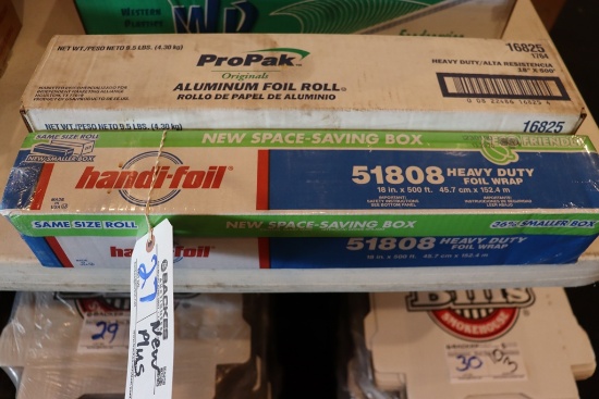 Handi Foil 18" x 500' heavy duty foil wrap - plus partial roll