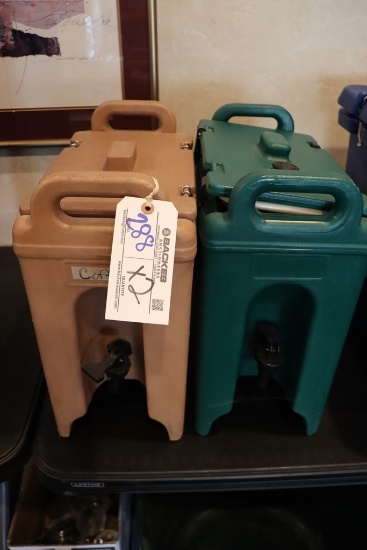 Times 2 - Cambro 250LCD insulated beverage dispensers