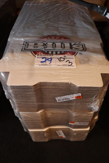 Times 3 - Bails of 10" cardboard pizza boxes - with "Bill's Pizza" logo