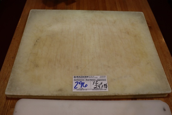 Times 2 - 18" x 24" white cutting boards - stained