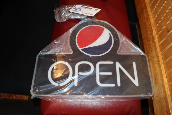 New Pepsi lighted open sign
