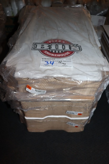 Times 2 - Bails of 14" cardboard pizza boxes - with "Bill's Pizza" logo