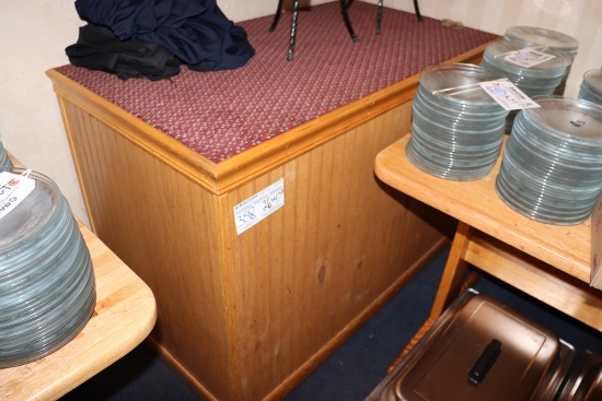 26" x 48 portable oak TV stand