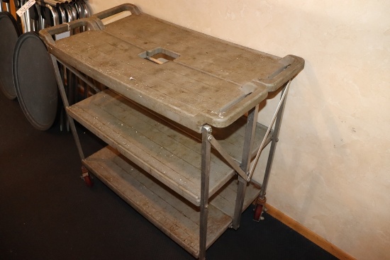 20" x 34" folding bussing cart - needs cleaned