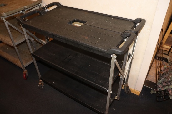 20" x 34" folding bussing cart - needs cleaned