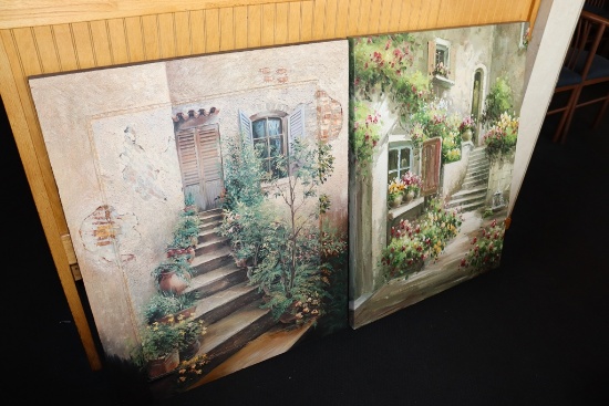 Times 2 - 30" x 40" canvas wall prints (maybe oil on canvas but not positiv