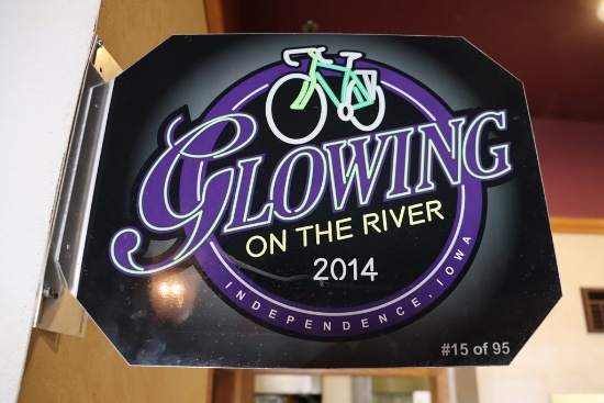 Times 2 - Glowing on the River 15/95 sign and Independence water tower prin