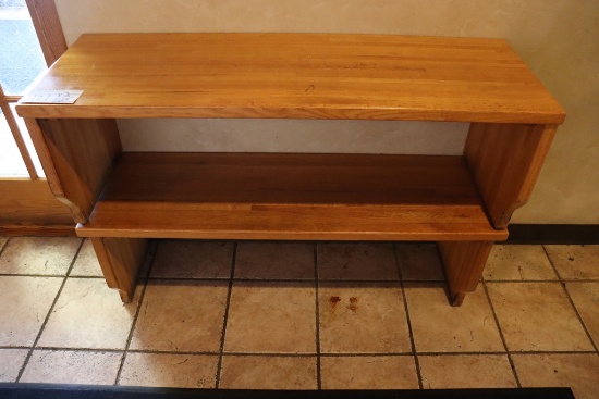 Times 2 - 16" x 48" oak waiting benches