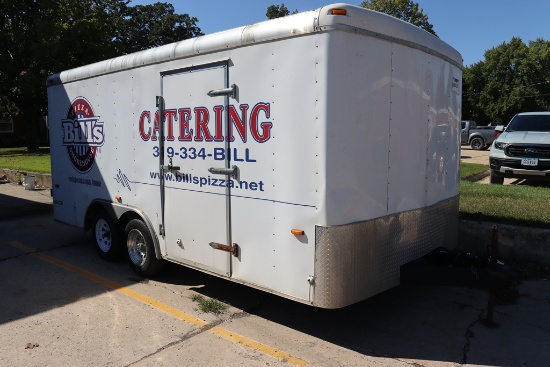 2005 Hauler Falcon 16' enclosed trailer - aluminum rims with steel rim spare - side