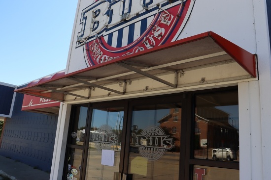 3' x 11' aluminum framed front door awning