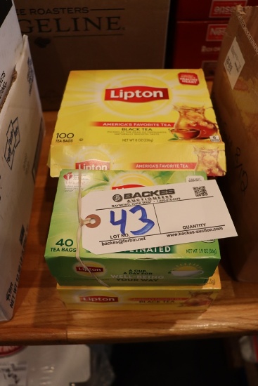 All to go - 4 Boxes of Lipton black & green iced tea