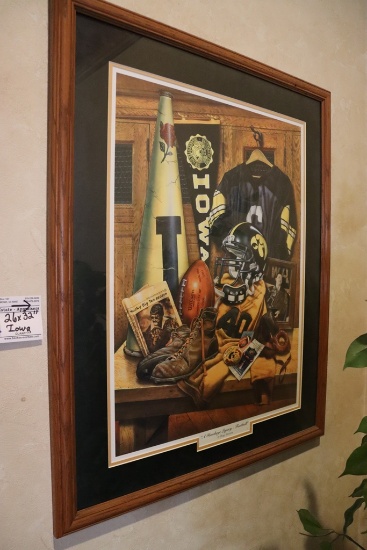 26" x 32" "A Hawkeye Legacy Football" framed print