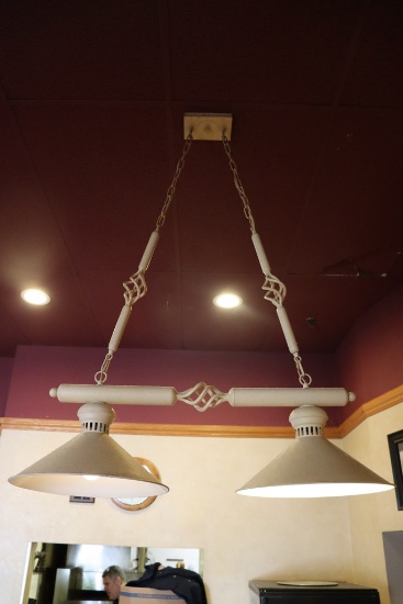 Hanging 2 bulb light - buyer to take down