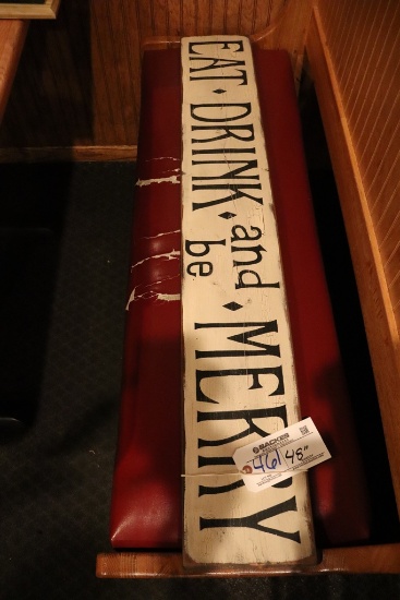 48" wood sign - Eat, Drink and be Merry