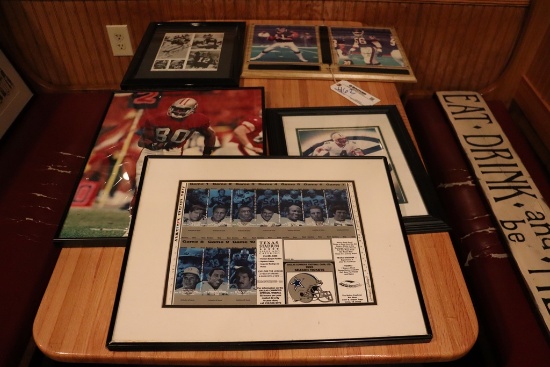 All to go - 5 football prints - Bradshaw, Giants, Dallas, Rice