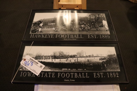 Pair to go - Iowa Hawkeye vintage style framed prints