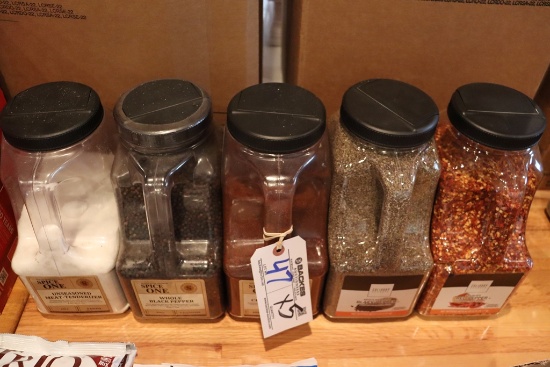 Times 5 - Spice containers - open product - pepper, chili powder, & tenderi
