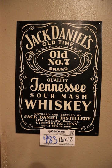 Jack Daniels 12" x 16" wall tin