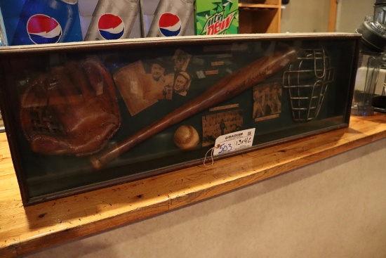 13" x 42" baseball shadow box