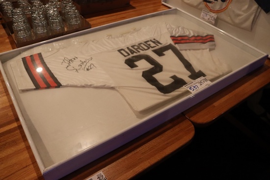 29" x 48" Darden signed jersey in shadow box style case