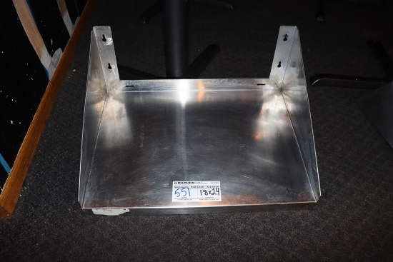 18" x 24" stainless microwave shelf