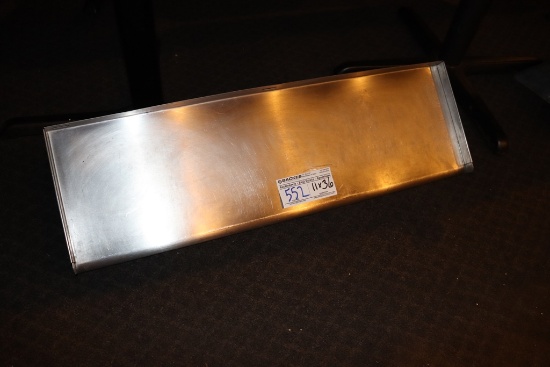 12" x 36" stainless wall mount shelf with brackets